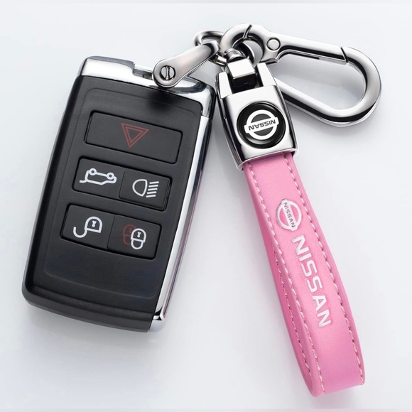 Genuine Leather Car Keychain for Nissan Versa, Sentra, Altima, Maxima, Rogue, Al - Picture 4 of 5